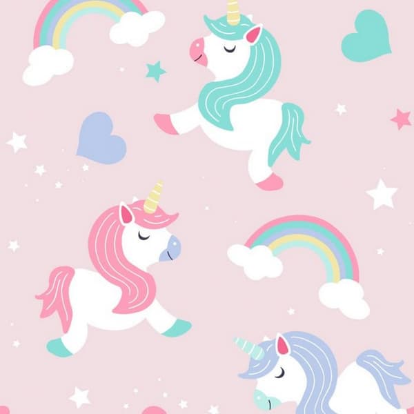 World of Wallpaper I Believe In Unicorns Wallpaper Pink 32.8ft x 21in