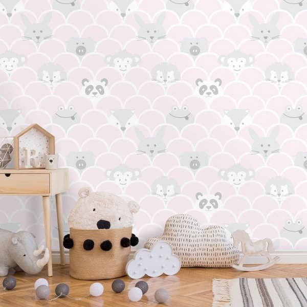 Holden Décor Over the Rainbow Peek a Boo Animals Wallpaper