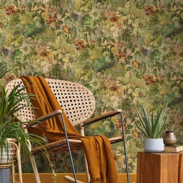 Holden Décor Outside In Vintage Peacock Textured Wallpaper