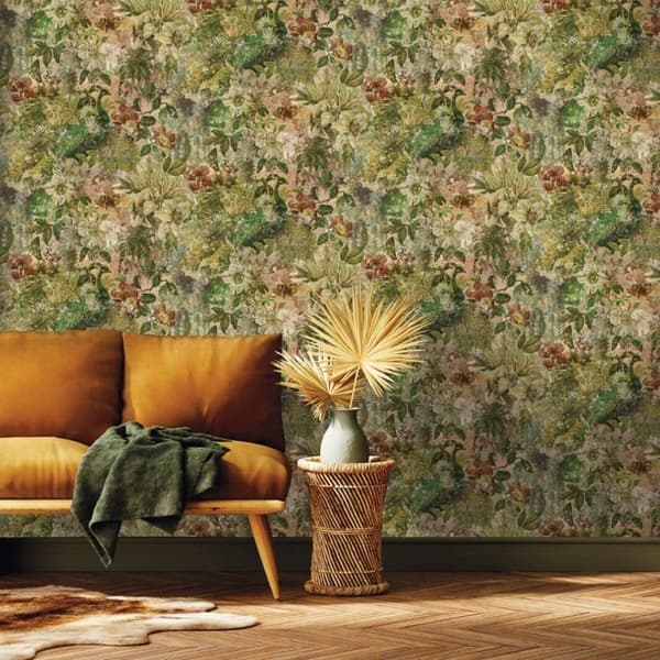 Holden Décor Outside In Vintage Peacock Textured Wallpaper