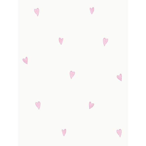 Holden Décor Hearts Wallpaper Pink/White One Size