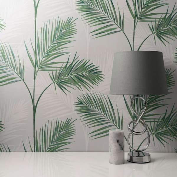 Fine Decor South Beach Palm Leaf Wallpaper
