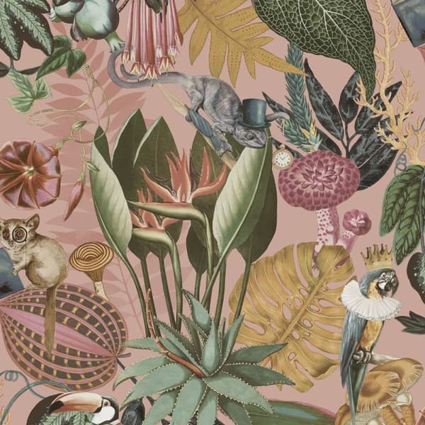 Holden Décor Wonderland Tropical Wallpaper Blush 10m x 53cm