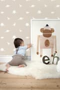 Miniatyrbild 4 av 5: ESTAhome tapet dinosaurier beige 53 cm x 10,05 m