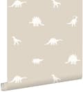 Miniatyrbild 1 av 5: ESTAhome tapet dinosaurier beige 53 cm x 10,05 m