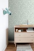 Miniatyrbillede 3 af 8: ESTAhome tapet skov med skovdyr mintgrønt 53 cm x 10,05 m