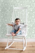 Miniatyrbillede 2 af 8: ESTAhome tapet skov med skovdyr mintgrønt 53 cm x 10,05 m