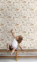 Miniatyrbillede 7 af 8: ESTAhome tapet skov med skovdyr off-hvidt og beige 53 cm x 10,05 m