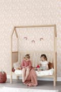 Miniatyrbillede 7 af 8: ESTAhome tapet blomster skinnende lyserødt og beige 53 cm x 10,05 m