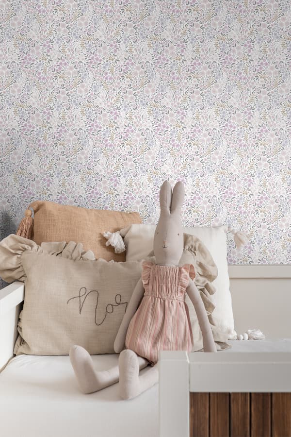 ESTAhome tapet blomster syrenlilla 53 cm x 10,05 m