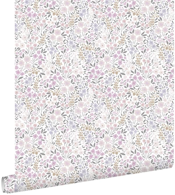 ESTAhome tapet blomster syrenlilla 53 cm x 10,05 m