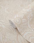 Miniatyrbild 7 av 7: ESTAhome tapet pennteckning av blommor beige 53 cm x 10,05 m