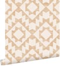 Miniatyrbild 1 av 6: ESTAhome tapet matta med Marrakech Ibiza aztekmönster beige 53 cm x 10,05 m