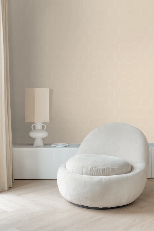 ESTAhome tapet sexkant beige 0,53 x 10,05 m