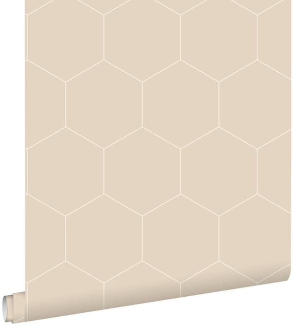 ESTAhome tapet sekskant beige 0,53 x 10,05 m
