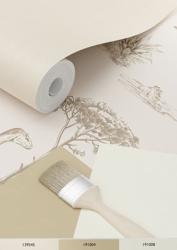 ESTAhome tapet dinosaurier beige 0,53 x 10,05 m
