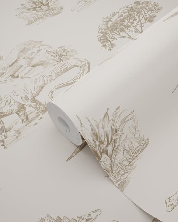 ESTAhome tapet dinosaurier beige 0,53 x 10,05 m