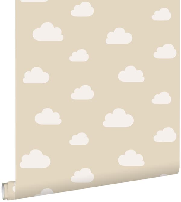 ESTAhome tapet små moln beige 0.53 x 10.05 m