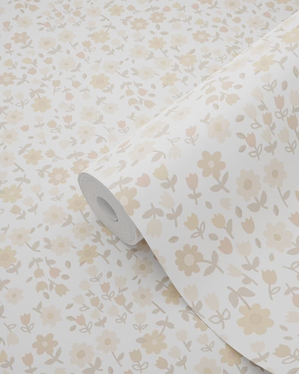 ESTAhome tapet blommor beige 0.53 x 10.05 m