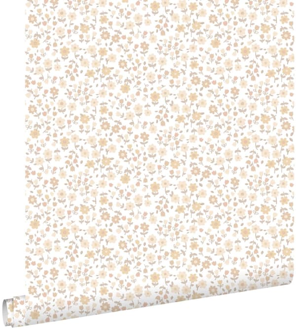 ESTAhome tapet blommor beige 0.53 x 10.05 m