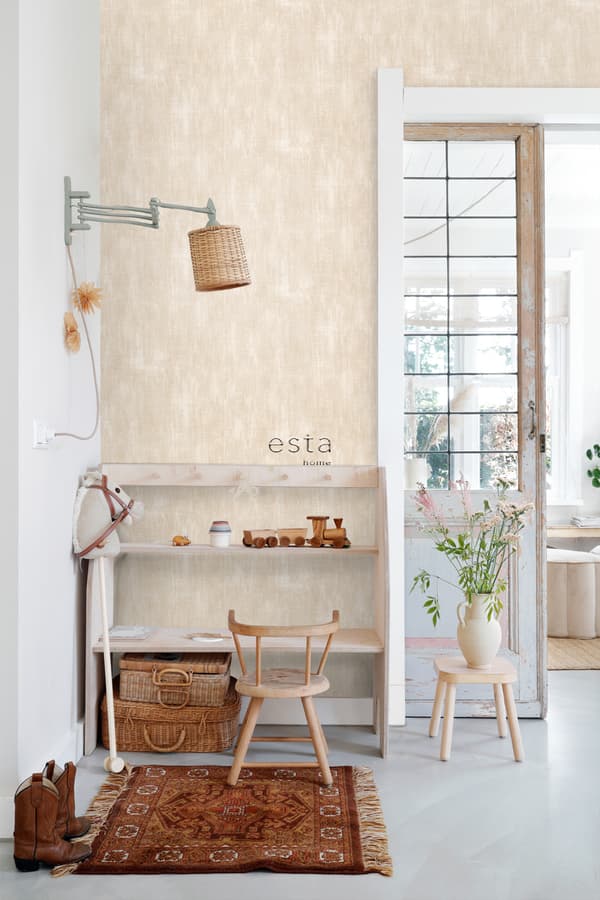 ESTAhome tapet beton-look sandfarvet 0,53 x 10,05 m