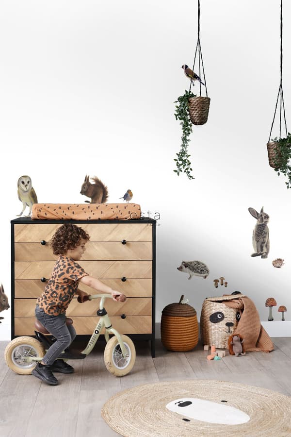 ESTAhome wallsticker skogens djur brunt 47,5 cm x 66 cm