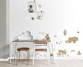 Miniatyrbillede 5 af 8: ESTAhome wallsticker skov med skovdyr beige og mintgrønt 47,5 cm x 66 cm