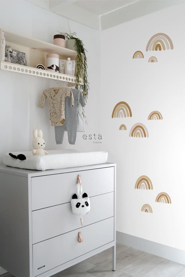 ESTAhome wallsticker regnbuer terracotta pink 47,5 cm x 66 cm