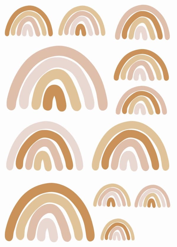ESTAhome wallsticker regnbuer terracotta pink 47,5 cm x 66 cm