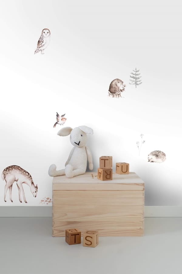 ESTAhome wallsticker skovdyr brunt 33 cm x 47,5 cm