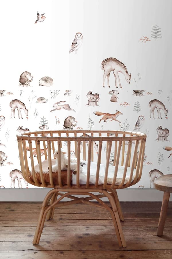 ESTAhome wallsticker skovdyr brunt 33 cm x 47,5 cm