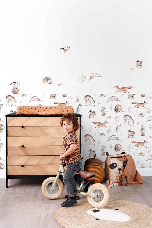 ESTAhome wallsticker skovdyr brunt 33 cm x 47,5 cm