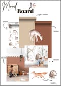 Miniatyrbillede 4 af 5: ESTAhome wallsticker skovdyr brunt 33 cm x 47,5 cm