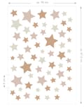 Miniatyrbillede 4 af 4: ESTAhome wallsticker stjernehimmel sandfarvet og terracotta rød 33 cm x 47,5 cm