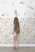 Miniatyrbild 4 av 6: ESTAhome wallsticker rådjur beige och rosa 33 cm x 47,5 cm