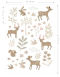 Miniatyrbild 6 av 6: ESTAhome wallsticker rådjur beige och rosa 33 cm x 47,5 cm