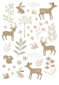 Miniatyrbild 1 av 6: ESTAhome wallsticker rådjur beige och rosa 33 cm x 47,5 cm