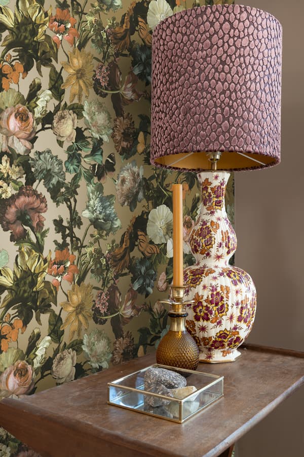 ESTAhome tapet blommor guld 0,53 x 10,05 m