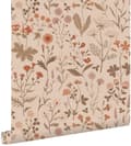 Miniatyrbild 1 av 8: ESTAhome tapet vilda blommor terrakotta rosa 0,53 x 10,05 m