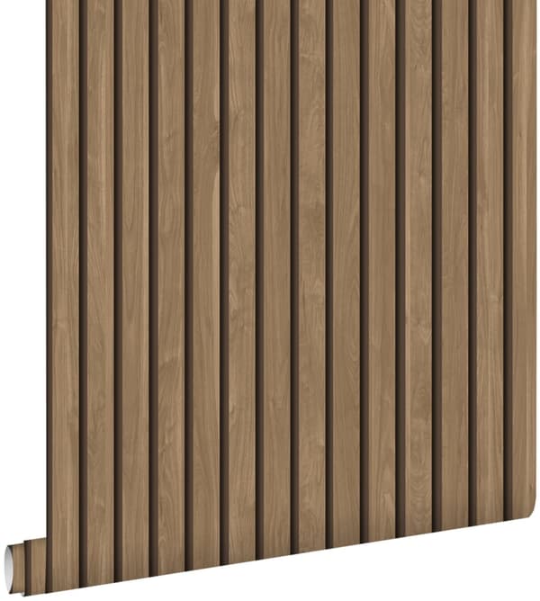 ESTAhome tapet träribbor ljusbrunt 0.53 x 10.05 m