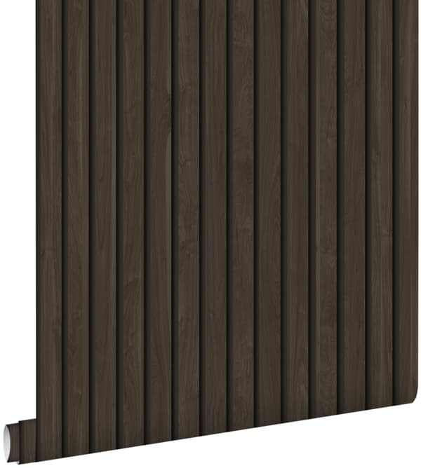 ESTAhome tapet träribbor mörkbrunt 0.53 x 10.05 m