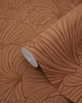 Miniatyrbillede 8 af 8: ESTAhome tapet ginkgoblade terracotta rød 0.53 x 10.05 m