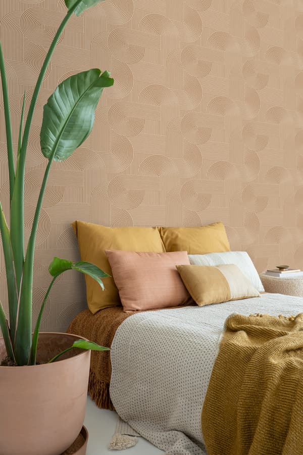 ESTAhome tapet 3D grafik lys terracotta rød 50 x 900 cm