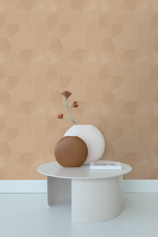ESTAhome tapet 3D grafik lys terracotta rød 50 x 900 cm