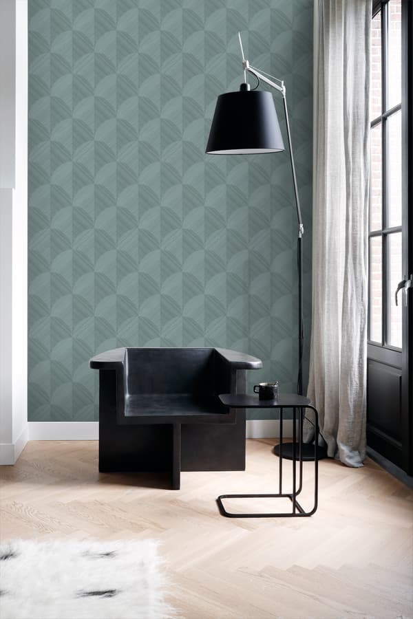 Origin Wallcoverings tapet 3D-udskrivning gråblåt 0.53 x 10.05 m