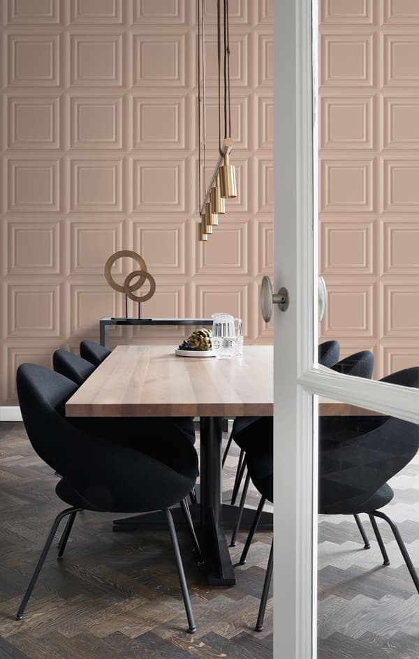 Origin Wallcoverings tapet vægpaneler antikrosa 53 cm x 10,05 m