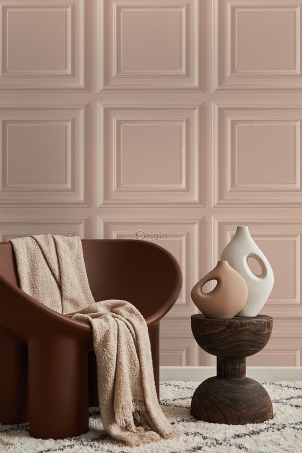 Origin Wallcoverings tapet vægpaneler antikrosa 53 cm x 10,05 m