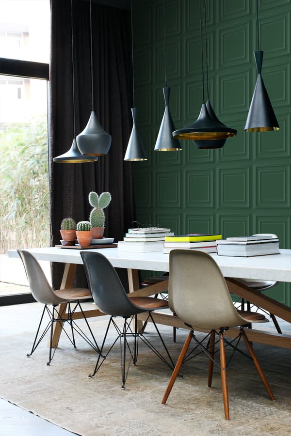 Origin Wallcoverings tapet vægpaneler mørkegrønt 53 cm x 10,05 m