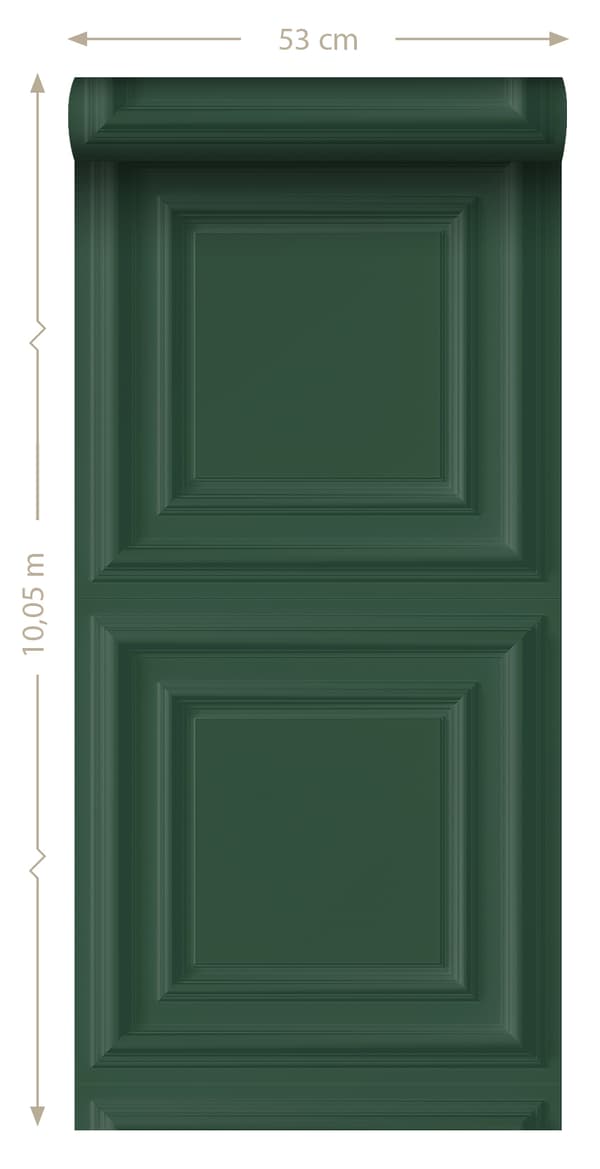 Origin Wallcoverings tapet vægpaneler mørkegrønt 53 cm x 10,05 m