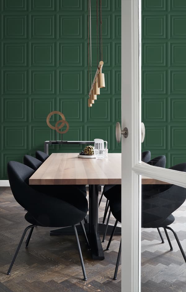 Origin Wallcoverings tapet vægpaneler mørkegrønt 53 cm x 10,05 m